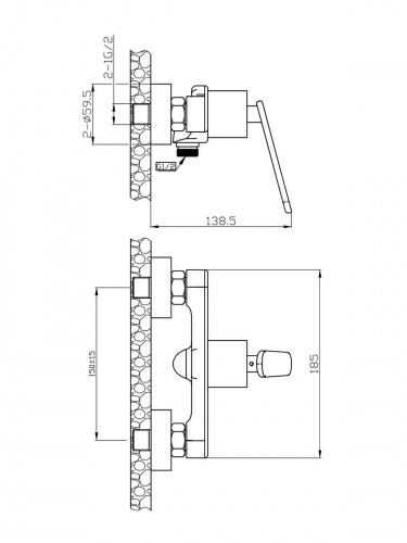 Смеситель для душа Agger Beauty A2620000 фото 3