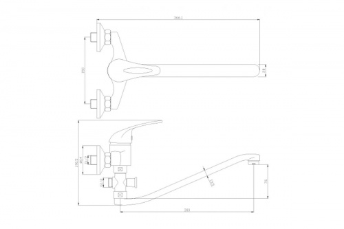 Смеситель для ванны Rossinka Y (Y40-35) фото 2