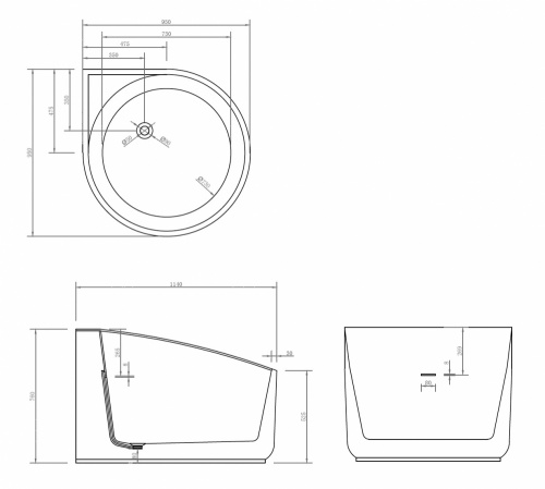 Акриловая ванна ABBER AB9305 фото 6