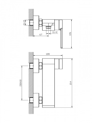 Смеситель для душа Orange Splito M36-200cr фото 2