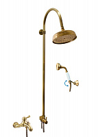 L454.5/3SM LABE - смеситель для ванны, душевой комплект, головной душ 20 мм., ЦВЕТ БРОНЗА RAV Slezak