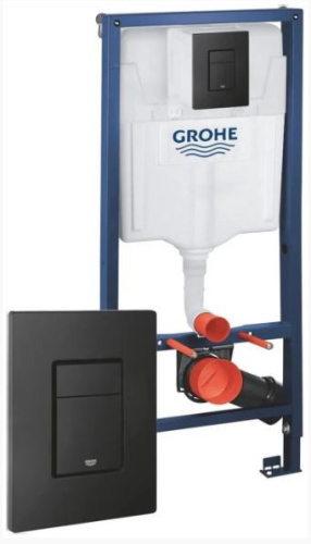 Система инсталляции Grohe Solido 3 в 1 38811KF0 кнопка черный матовый фото 3
