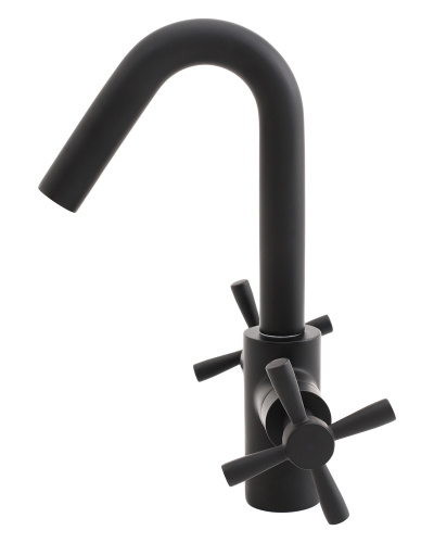 Смеситель для раковины Orange Mia M34-011b черный фото 6