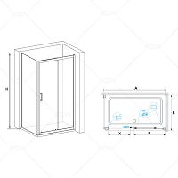 Душевой уголок  RGW PA-145 Прозрачное 800x1400
