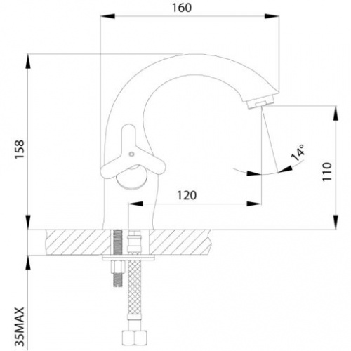 Смеситель для раковины Rossinka RS40 (RS40-61) фото 2