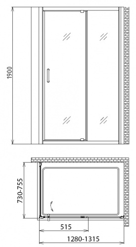 Душевой уголок Gemy Sunny Bay S28191D-A75 фото 5