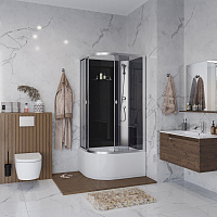 Душевая кабина Niagara Eco E90/70/40R/TN/BK Без крыши