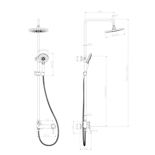 Смеситель Lemark Minima (LM3860C) для душа фото 3