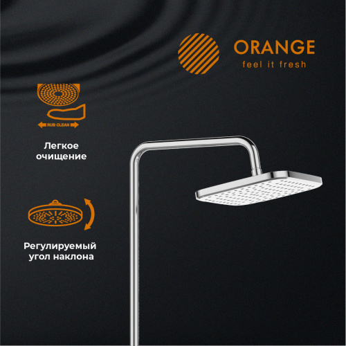 Душевая система Orange Thermo T02S4-911cr термостат с изливом, хром фото 7