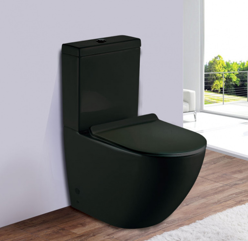 Унитаз компакт  Esbano RIPOLL-С (Matt Black). Размер: 620x385x845.