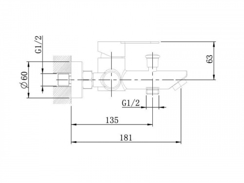 Смеситель для ванны/душа Orange Steel M99-100ni никель фото 2
