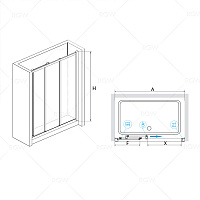 Душевая дверь RGW CL-11 Шиншилла 1300