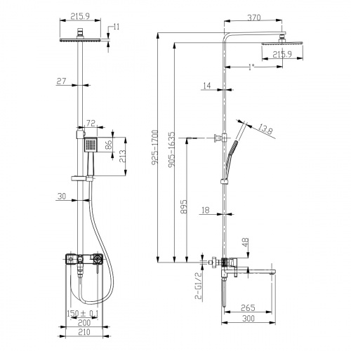 Душевая система Lemark Tropic (LM7004СS) фото 3