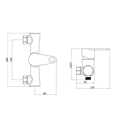 Смеситель для душа OneLife P05-200cr полимерный фото 3
