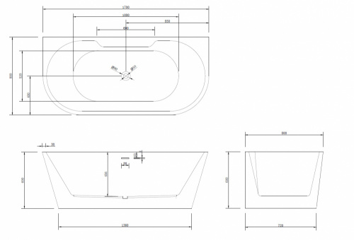 Акриловая ванна ABBER AB9296-1.7 фото 5