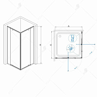 Душевой уголок RGW PA-38 Прозрачное 800x800