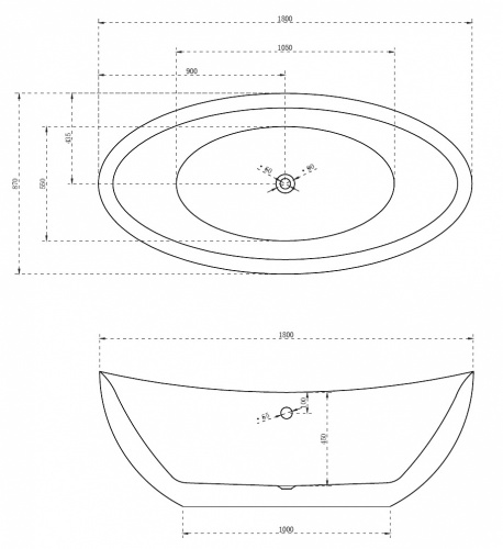 Акриловая ванна ABBER AB9248 фото 6