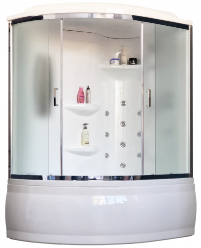 Душевая кабина Royal Bath  RB 150ALP-C-CH (матовое) правая