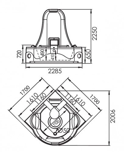 Акриловая ванна Gemy G9070 O фото 5