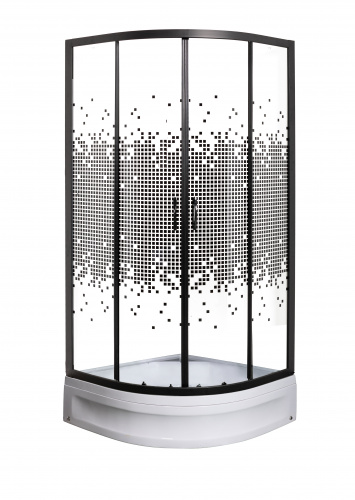 МОНОМАХ Душевой уголок  80х80х180 МЗ BL с поддоном  фото 3