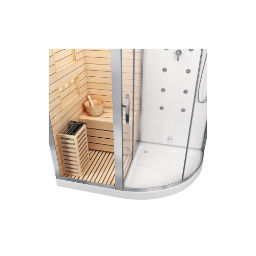 Комбинированная сауна 2в1 Ceruttispa LUGANO-L White 1800x1100x2230 фото 2