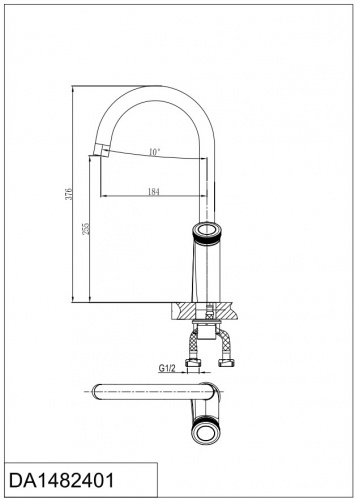 Смеситель для кухни D&K Bayern.Alfeld  (DA1482401) фото 2