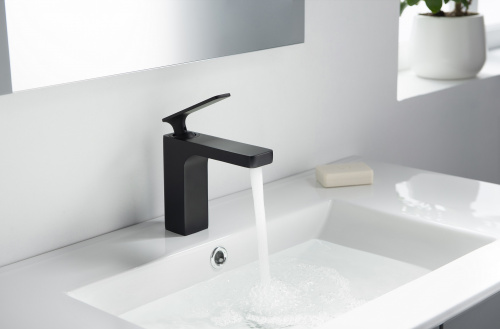 Смеситель для раковины Timo Torne черный (4361/03F) фото 3