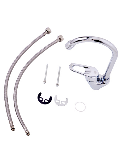 OneLife P11-001cr полимерный смеситель для кухни, хром фото 7