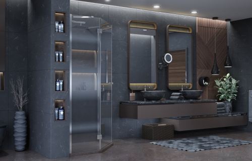 Душевое ограждение Ambassador Diamond 12011112L (1000x1000x2000), 1 место фото 4 Душевое ограждение Ambassador Diamond 12011112L (1000x1000x2000), 1 место фото 4