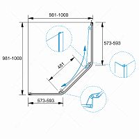 Душевой уголок RGW PA-86 Прозрачное 1000x1000