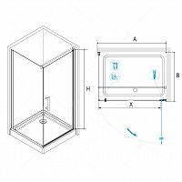 Душевой уголок RGW PA-33 Прозрачное 900x900