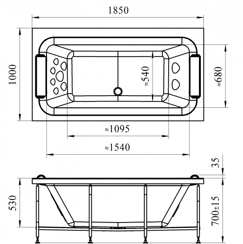 Акриловая ванна Radomir «Хельга» фото 3