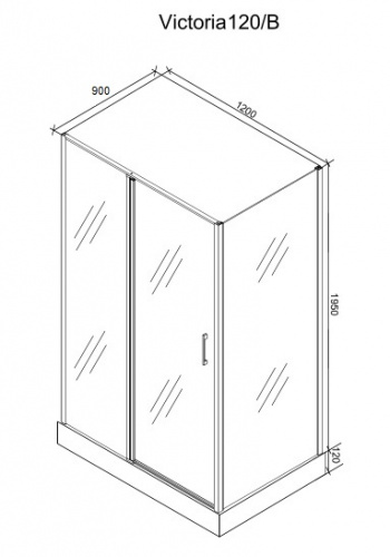 Душевой уголок Ceruttispa Victoria120 без поддона фото 2
