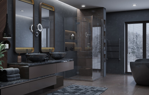 Душевое ограждение Ambassador Diamond 12011109 (900x900x2000), 1 место фото 2