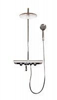MU253.5/5KB MURRAY - смеситель для ванной и душа, душевой гарнитур с головным душем, полочка БЕЛАЯ RAV Slezak
