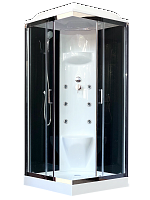Душевая кабина Royal Bath  RB 80HP7-BT-CH (черное/прозрачное)