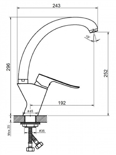 Смеситель для кухни Agger Nice A2500000 фото 3