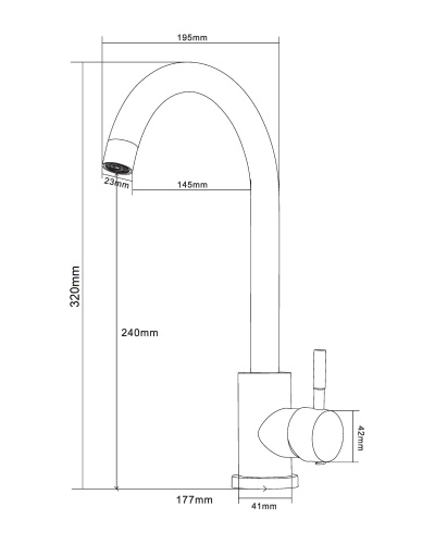 Orange Steel M99-009b смеситель для кухни, черный фото 2