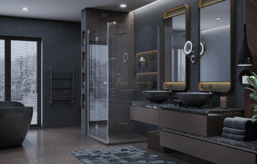 Душевое ограждение Ambassador Diamond 12011105L (900x900x2000), 1 место фото 2