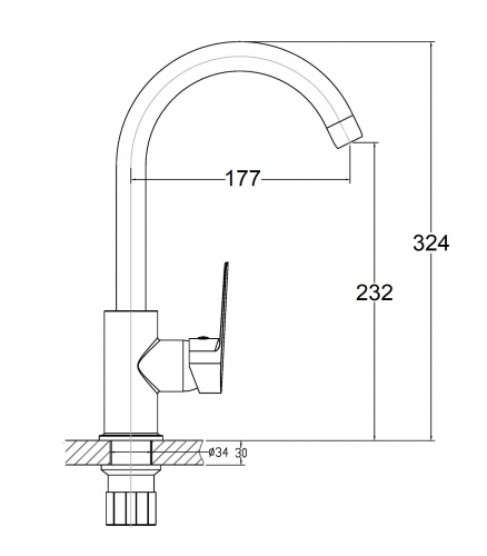 Смеситель для кухни Agger Splendid A0900100 фото 2