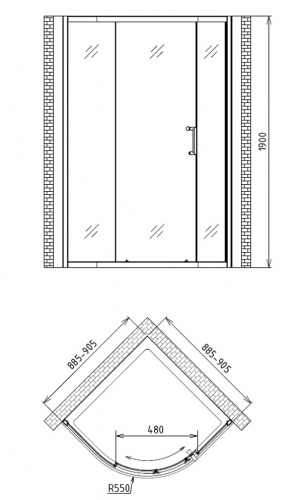 Душевой уголок Gemy Victoria S30071A фото 5