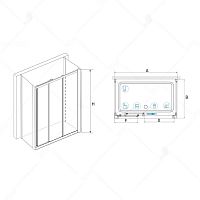 Душевой уголок RGW CL-40 P (CL-11 + 2Z-12) Прозрачное 1100x900
