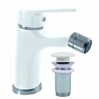 CO145.5KBC COLORADO - смеситель для биде, CLICK-CLACK, БЕЛЫЙ ГЛЯНЦЕВЫЙ/ХРОМ RAV Slezak