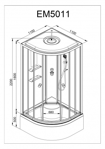 Душевая кабина AvaCan EM5011 стандартная фото 27