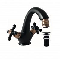 MK143.5KCMATSM MORAVA RETRO - смеситель для биде, ЦВЕТ ЧЕРНЫЙ МАТОВЫЙ/БРОНЗА RAV Slezak