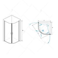 Душевой уголок RGW LE-54 Прозрачное 800x800
