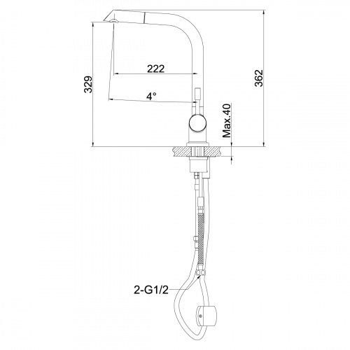 Смеситель для кухонной мойки Lemark Expert (LM5075S) фото 4