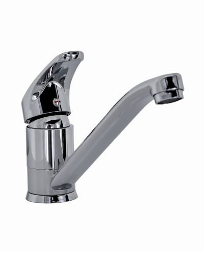 OneLife P01-000cr полимерный смеситель для кухни, хром фото 4