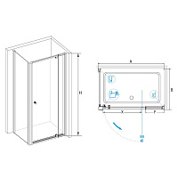 Душевой уголок RGW PA-44 (PA-02 + Z-050-1) Прозрачное 1000x700