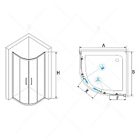 Душевой уголок RGW PA-51 Прозрачное 1000x1000
